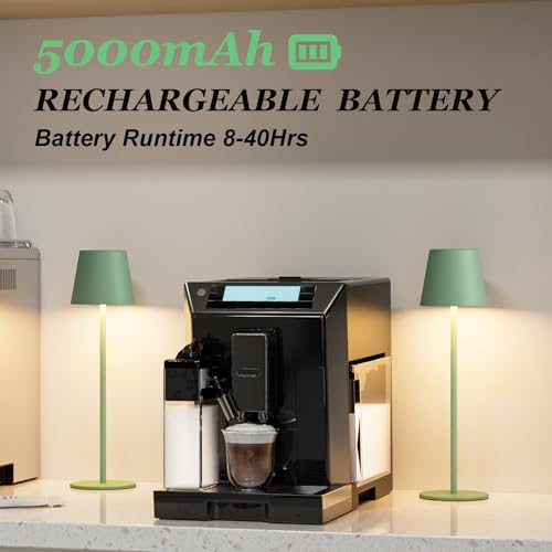 Cordless Table Lamp Rechargeable Green (2 Count)