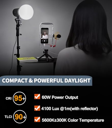 2Pack SL60W Studio LED Video Light Kit for Photography (2 Count)