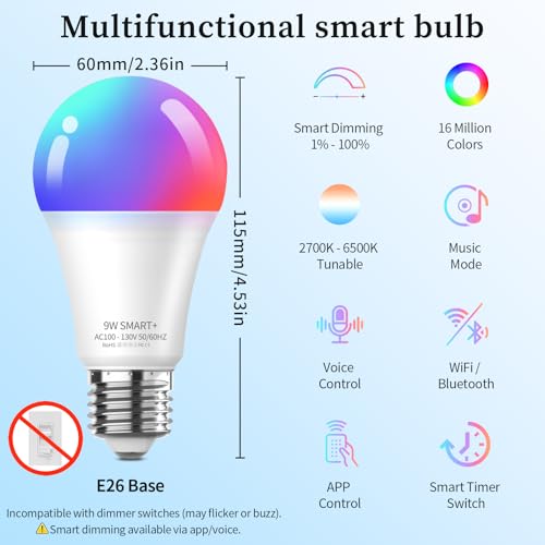 Smart Light Bulbs (2 Count)