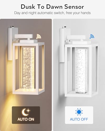 White Exterior Lighting Fixtures for House
