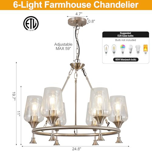 25" Modern Chandelier for Dining Room