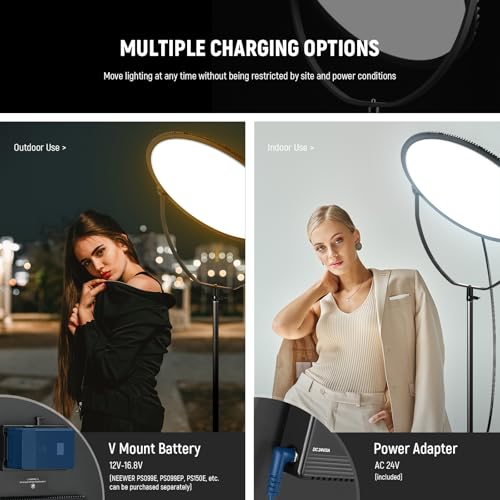 18" RGB LED Round Panel Video Light with APP Control