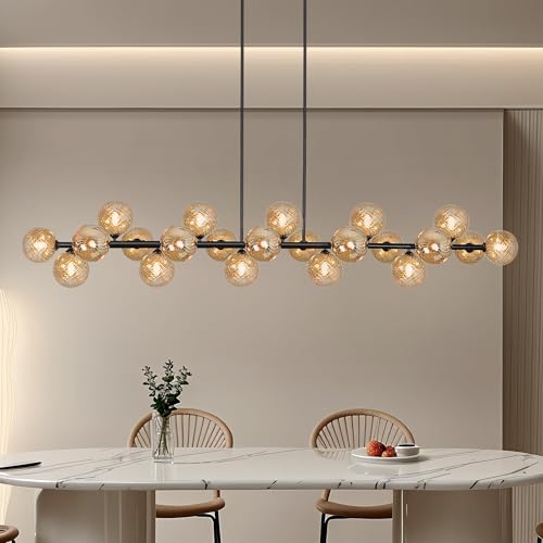 Linear Chandelier Modern 22 Lights Large Sputnik Chandelier Length 70 Inch