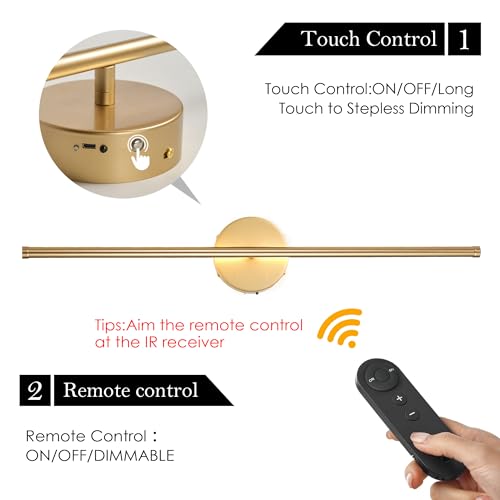 Battery Operated Wall Sconces Set of Two Wireless Wall Lights (2 Count)