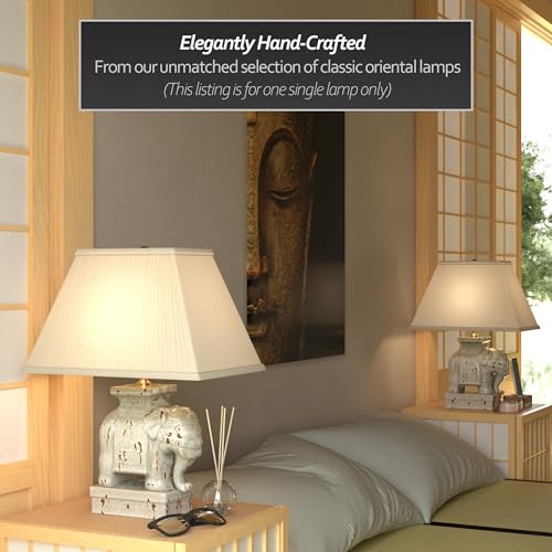 22" Ivory Elephant Lamp