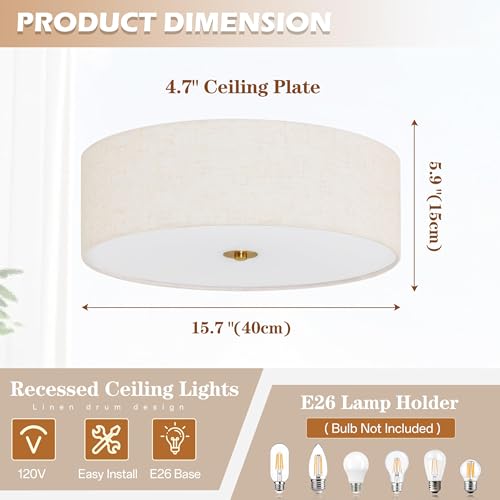 16 Inch Flush Mount Ceiling Light Fixture 3