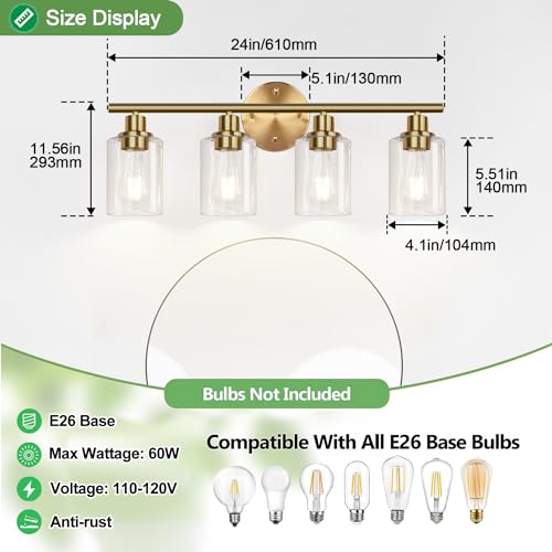 4 Light Bathroom Light Fixtures