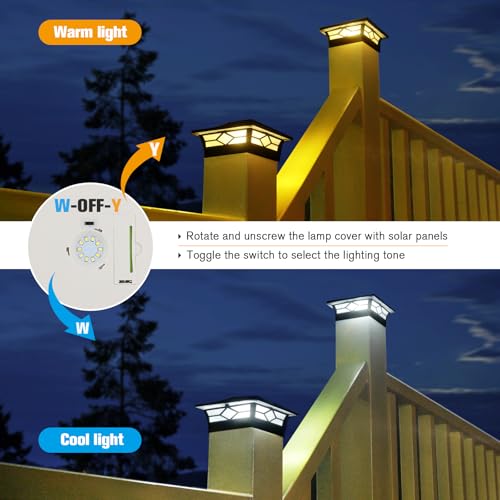 Solar Post Cap Lights Outdoor 12pack (12 Count)