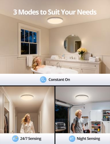 Rechargeable Battery Operated Ceiling Light for Shower Wireless