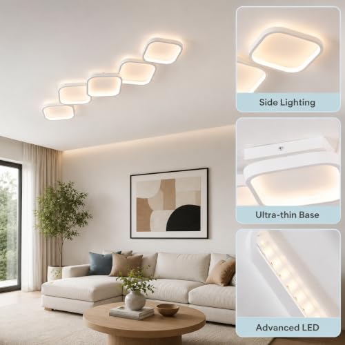 39.37 Inch Modern LED Ceiling Light Fixture