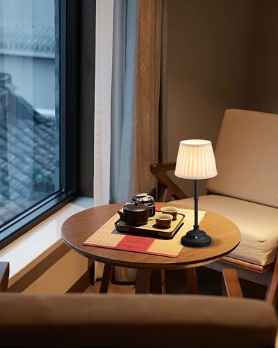 Black Cordless Portable LED Table Lamp