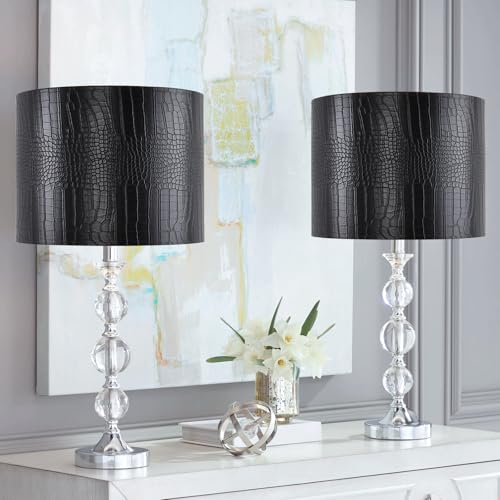 Black Reptile Print Drum Lamp Shade 13"Top x 13"Bottom x 10"High