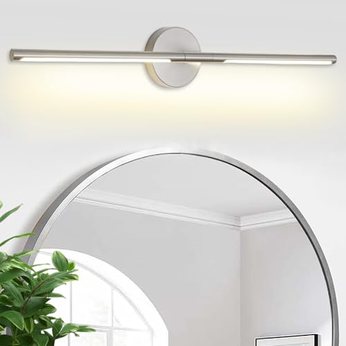Brushed Nickel Bathroom Light Fixtures Over Mirror 36 Inch