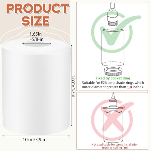 3 Pack Frosted White Glass Lamp Shade 1 (3 Count)