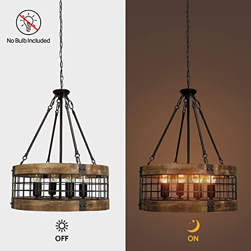 Farmhouse Rustic Chandelier Light Fixture