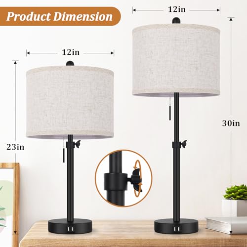Adjustable Table Lamps for Bedroom Set of 2 (2 Count)