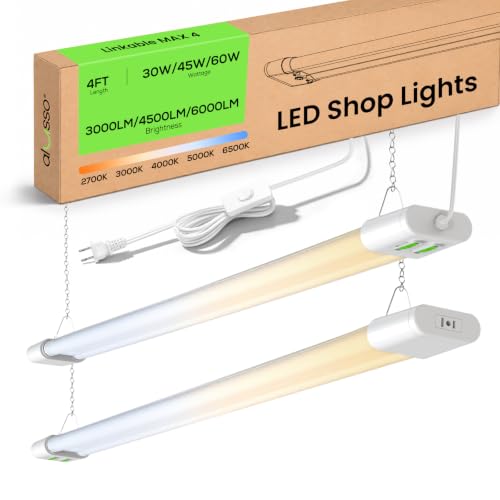 4FT Linkable LED Shop Lights (2 Count)