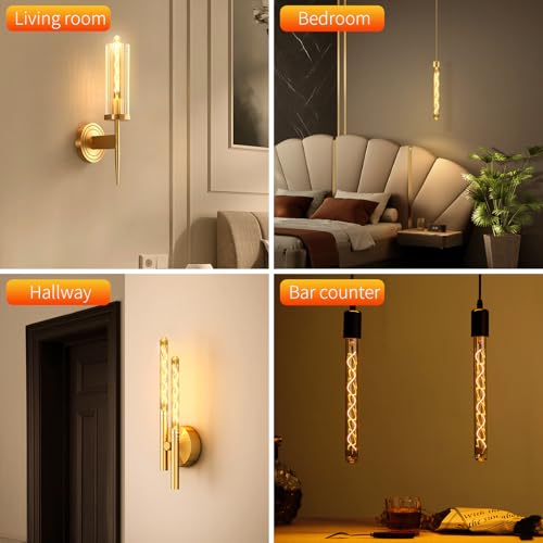 E26 T10 12 Inch Long Tubular LED Edison Bulbs (2 Count)