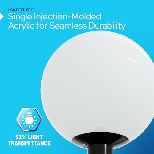 12" White Lamp Post Globe Fixture