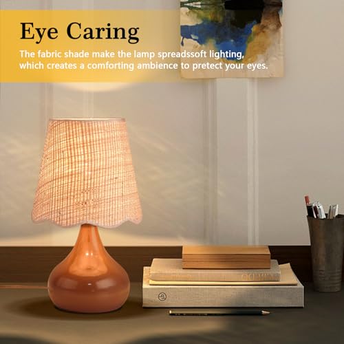 Brown Small Bedside Table Lamp for Bedroom