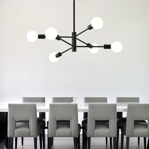 Black Sputnik Ceiling Light 6