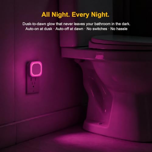 2 Pack Pink Night Light Plug into Wall (2 Count)