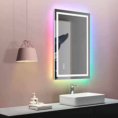 28"X36" RGB LED Bathroom Mirror with Lights
