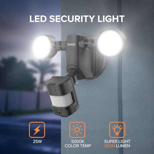 25W 3000LM Motion Sensor Outdoor Security Lights