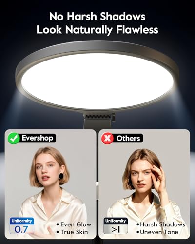 1300 Lumens Ring Light with Stand for Desk