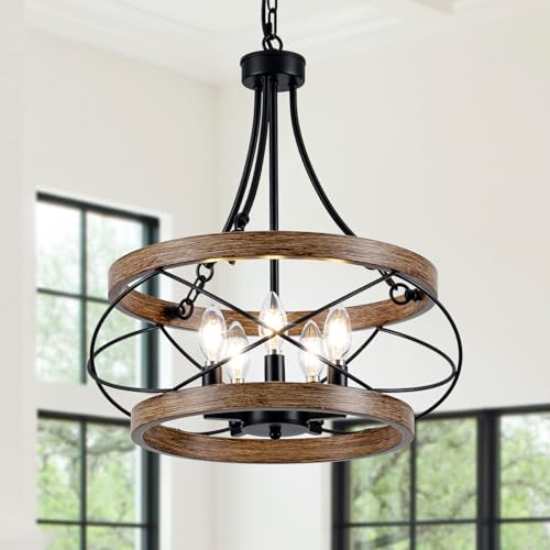 5 Light Farmhouse Chandelier (5 Count)