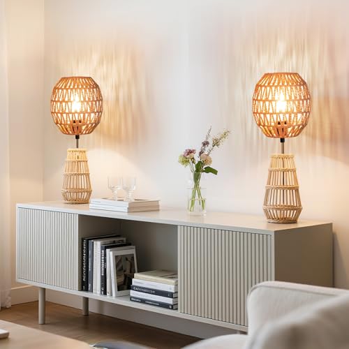 Small Lamp Shades For Table Lamps Hanging Light Boho Lamp Shades Wicker Lamp Shade for Floor Lamps