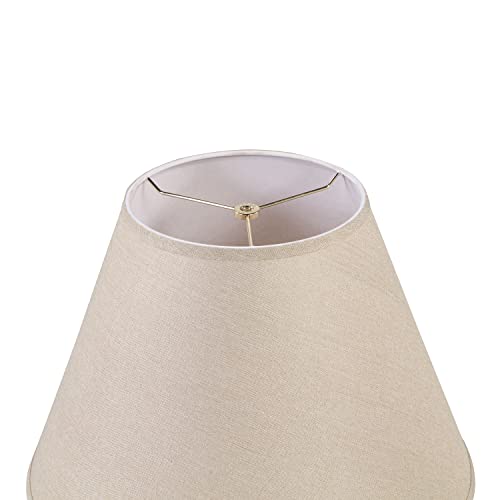 32092A Transitional Empire Shape Spider Construction Lamp Shade in Medium Brown