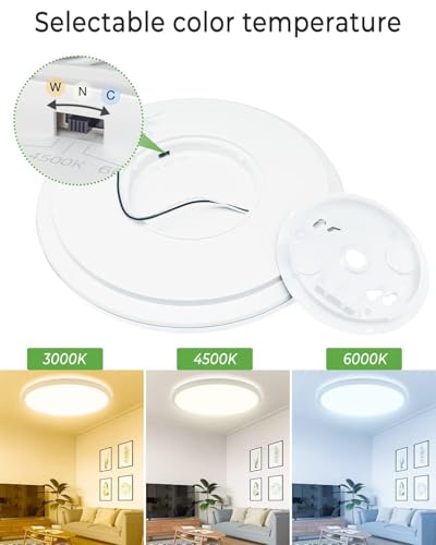4Pack 16.5 Inch LED Ceiling Light Flush Mount (4 Count)