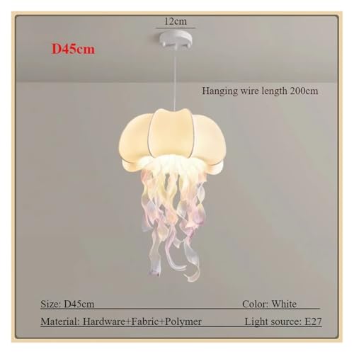 Nordic Chandeliers Living Room Silk Lamps Umbrella Jellyfish Shaped Chandeliers Design Dining Table Lighting Bedroom Decoration