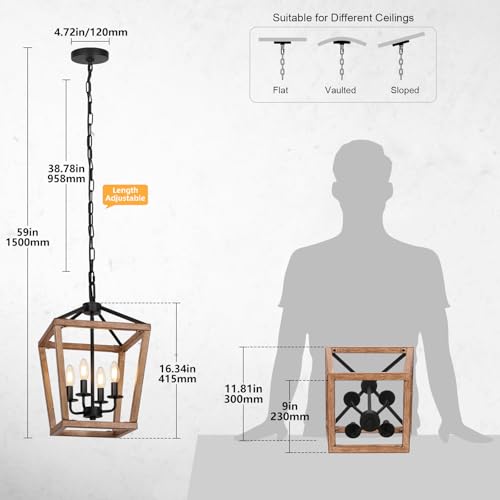 4 Light Farmhouse Chandelier