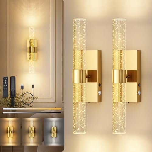 10000mAh Battery Operated Wall Sconces Set of 2 (2 Count)