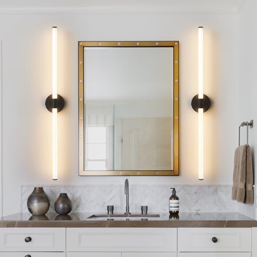 Bathroom Vanity Lights 39" Long LED Vanity Light Bar Black