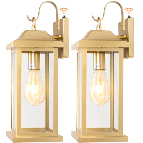 17 Inch Gold Outdoor Sconces Dusk to Dawn 2 (2 Count)