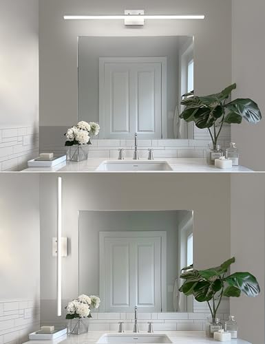 48 Inch 3CCT Bathroom Vanity Light Bar Over Mirror Nickel