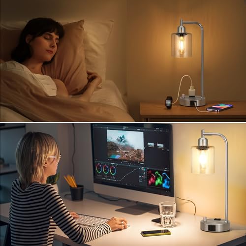 Industrial Table Lamps for Bedrooms Set of 2 (2 Count)