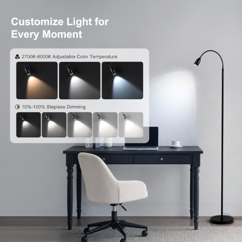 72" Reading Floor Lamp (Black)