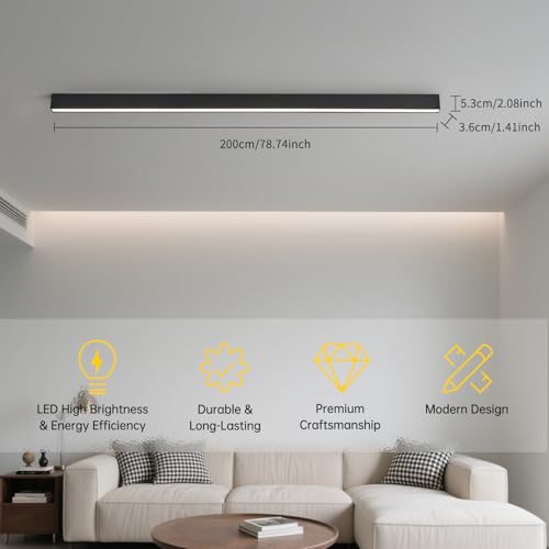 Black ceiling light LED