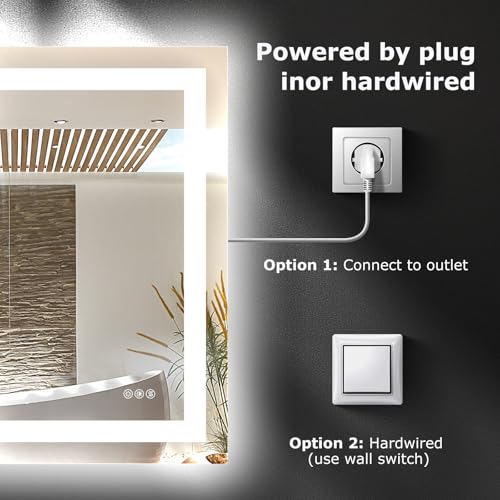 40"X30" LED Bathroom Mirror with Lights