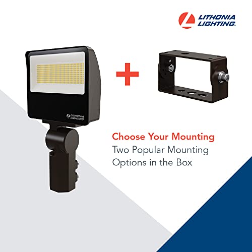 All-in-One LED Flood Light, Waterproof LED Outdoor Light Fixture with Adjustable Brightness and Color Temperature, Yoke or Slipfitter Mount Dusk to Dawn Outdoor Lighting, UVOLT