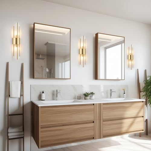 Modern Gold Crystal Wall Sconce