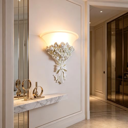 White Flower Wall Sconce 1
