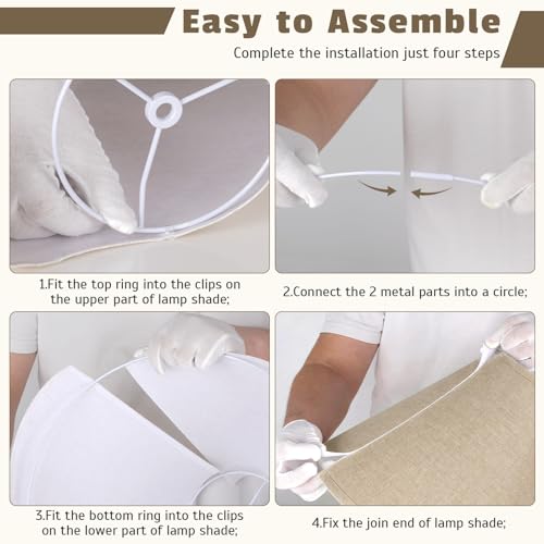 16 Inch Tan Linen Lamp Shades (2 Count)