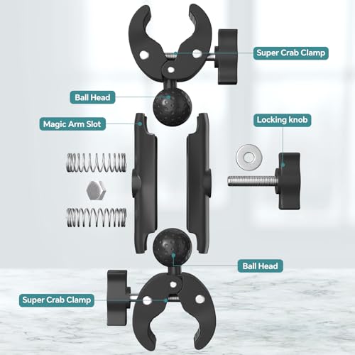 Super Double Clamp Mount Umbrella Camera Pole Clamp Holder