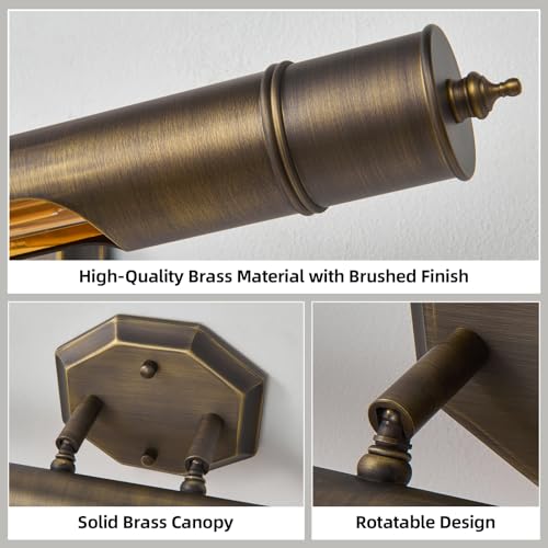 Bronze Vintage Picture Light Hardwired