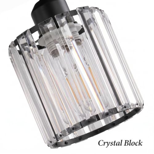 13" Crystal Semi Flush Mount Ceiling Light